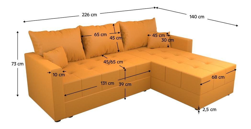 Rohová sedací souprava Duna (hořčičná)