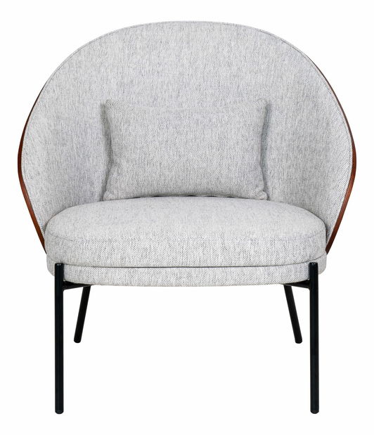 Křeslo Cneravia (světle šedá + tmavě hnědá)