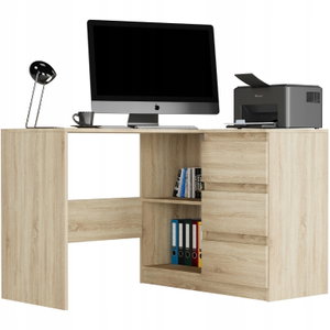 Rohový PC stolek Nolmir (dub sonoma) (P)
