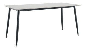 Jídelní stůl Fresia 2 (bílý mramor + černá) (pro 6 osob) *výprodej
