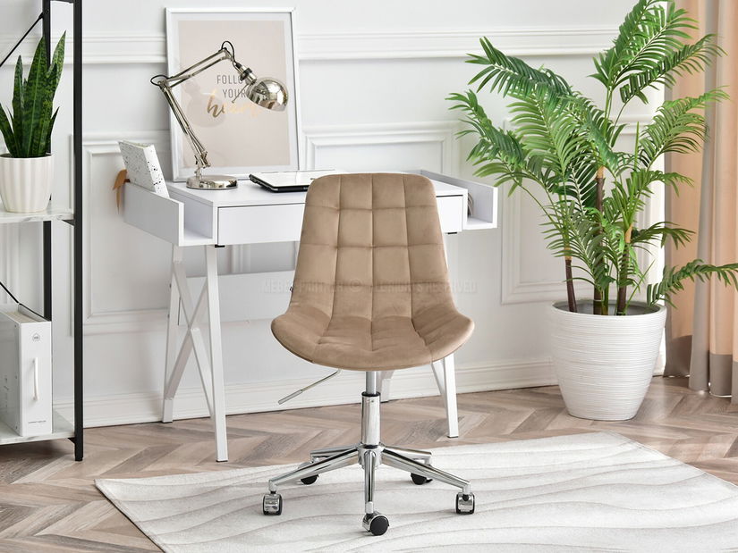 Židle Eleanor (béžová + chromová)