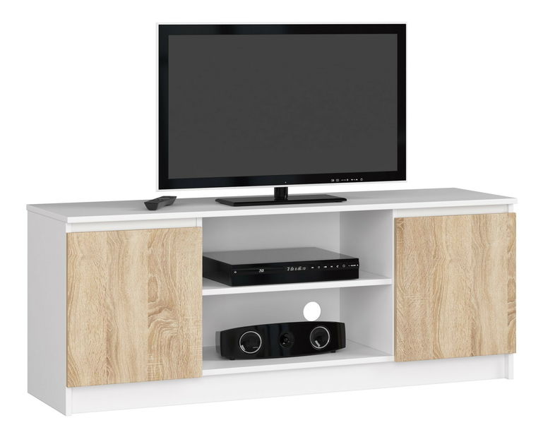 TV stolek Dariel (bílá + dub sonoma)