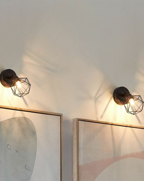 Set 2 ks nástěnného osvětlení Erick (černá)