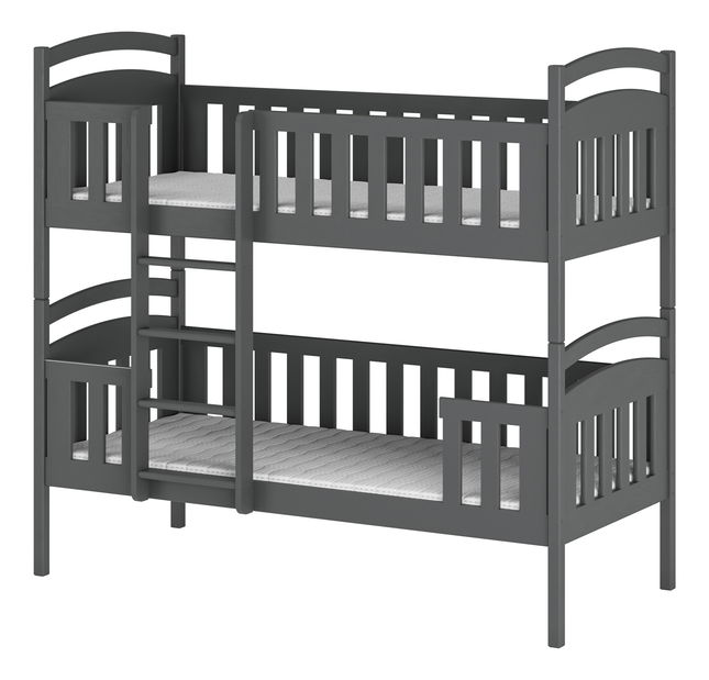 Dětská postel 90 cm Fermin (s roštem a úl. prostorem) (grafit)