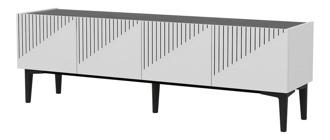 TV stolek/skříňka Tomune 4 (bílá + černá)