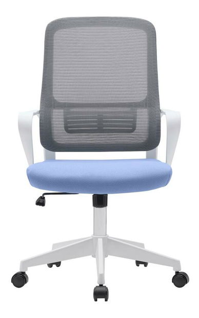 Kancelářské křeslo Salomi 1 (světlomodrá + šedá + bílá)