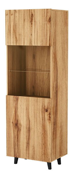 Vitrína Mirjan Tilderi (dub wotan + černá) (výprodej)