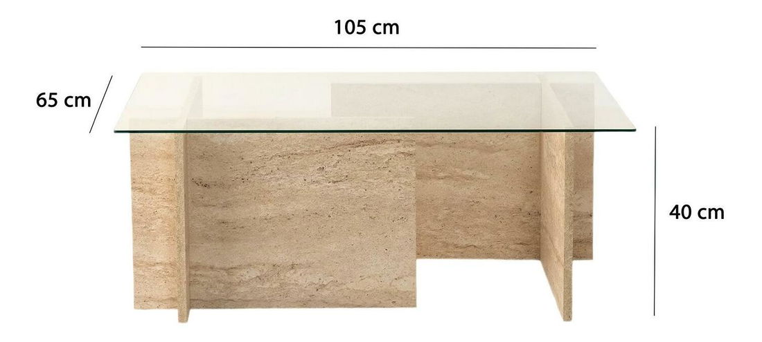 Konferenční stolek Elizei 3 (travertin)