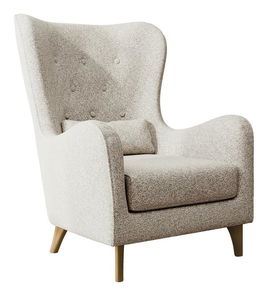 Křeslo Calimero I (krémová + buk)