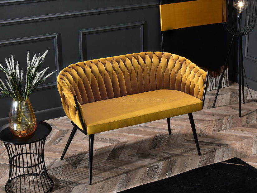 Pohovka dvousedačka Radio (černá)