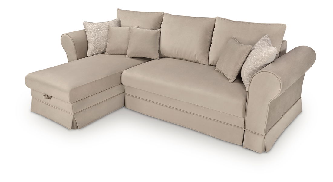 Rohová sedací souprava BRW Margaret III Lux 3DL URCBK (béžová) (L)