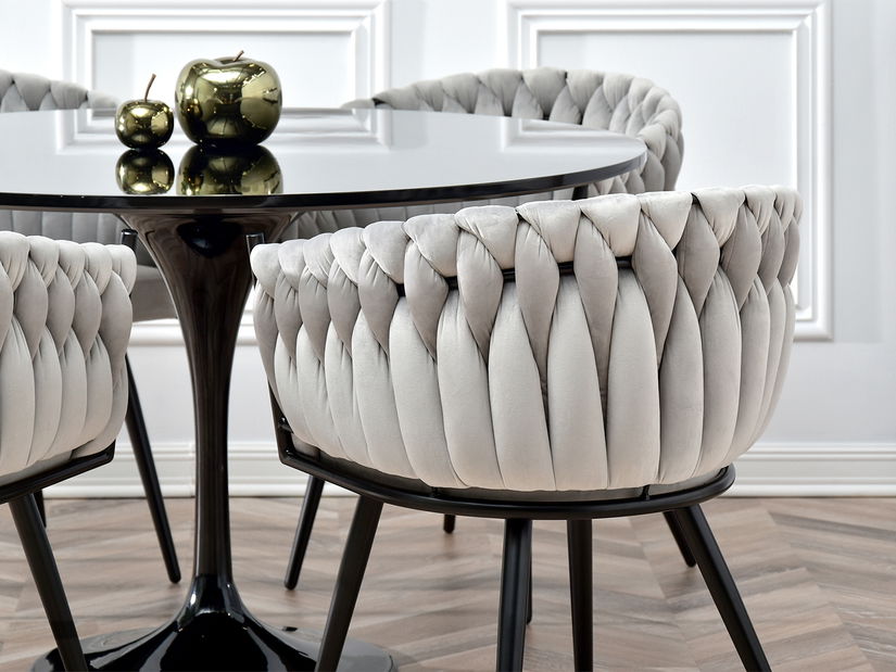 Jídelní židle Radio (šedá + černá)