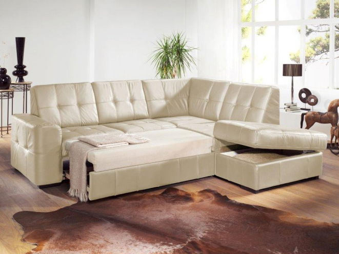 Rohová sedací souprava Trek velký roh 2F-OTM/BK bílá (P)