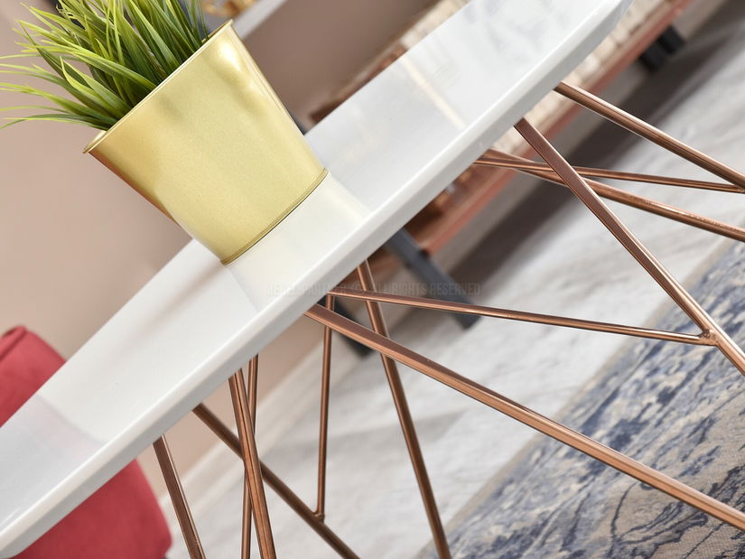 Konferenční stolek Petal Zest Xl (bílá + černá)