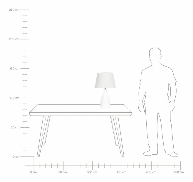 Stolní lampa Lamza (bílá)