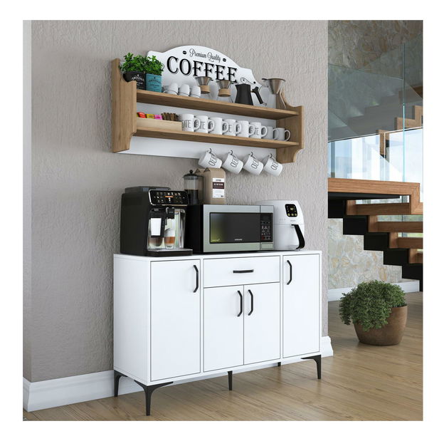  Komoda Jelena 138B (bílá + ořech)