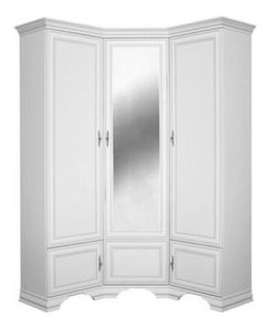 Rohová skříň Kuito SZFN5D (alpská bílá)