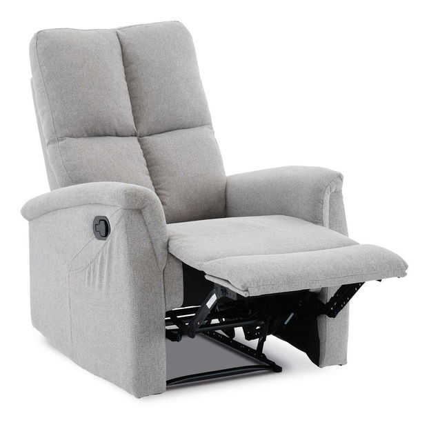 Polohovací křeslo Temor (světle šedá)