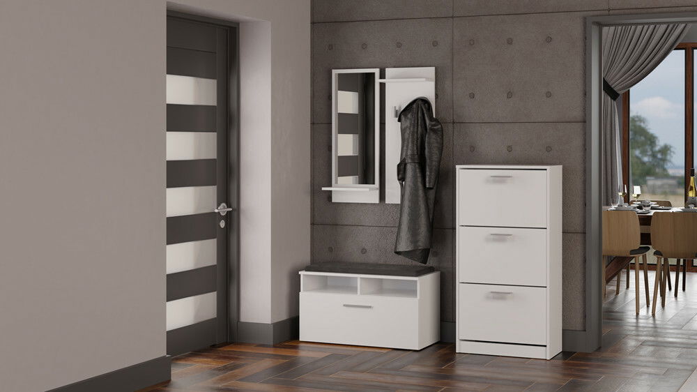 Botník (skříňka na boty) Permanente 1 (bílá)