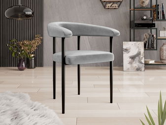 Jídelní židle Ezekta (šedá + černá)