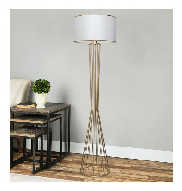 Stojanová lampa Kuptaretta 2 (bílá + zlatá)