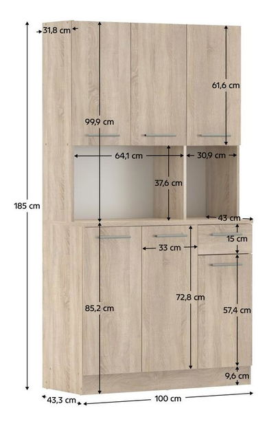 Kuchyňský kout Palermo NEW (dub sonoma)