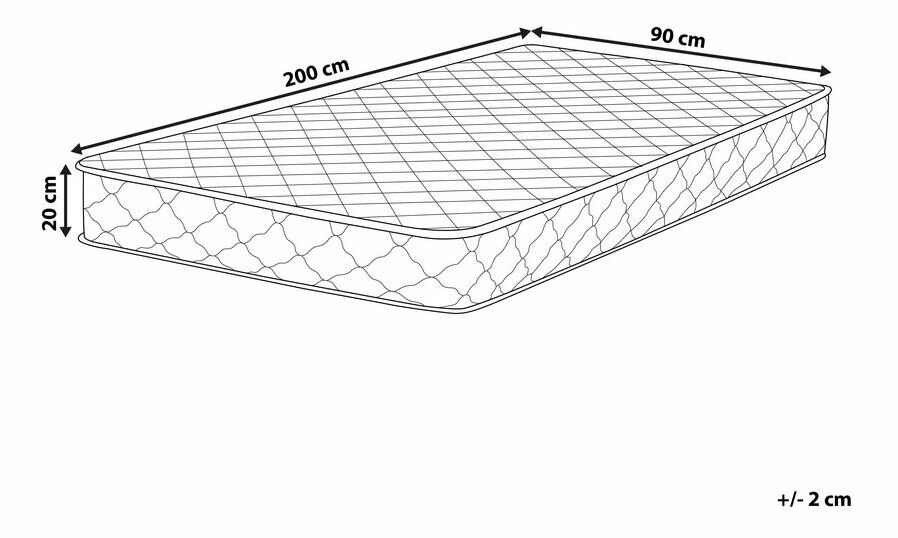 Taštičková matrace 90x200 cm DURUO