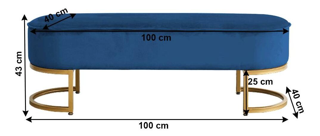 Lavice Morila (modrá + zlatá)