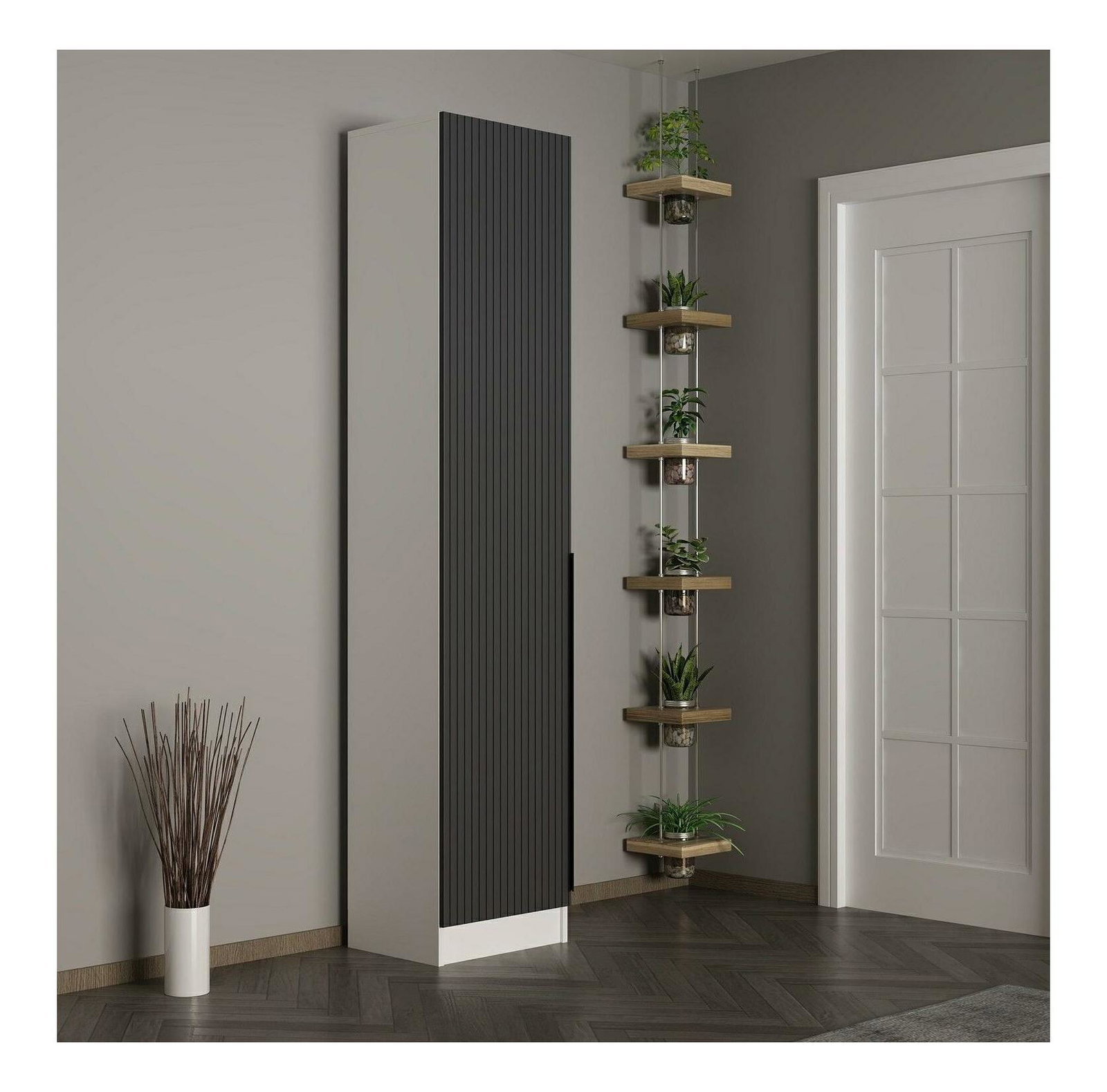 Policová skříň Nemake 41 (antracit)