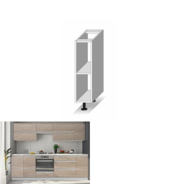 Dolní kuchyňský regál Lilouse D 20 otv