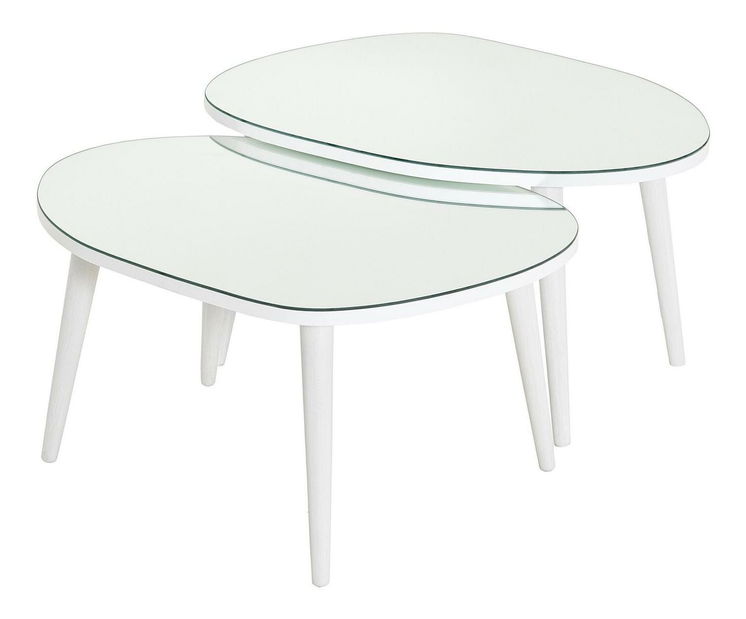 Set 2 ks konferenčních stolků Gustavo 1 (bílá)