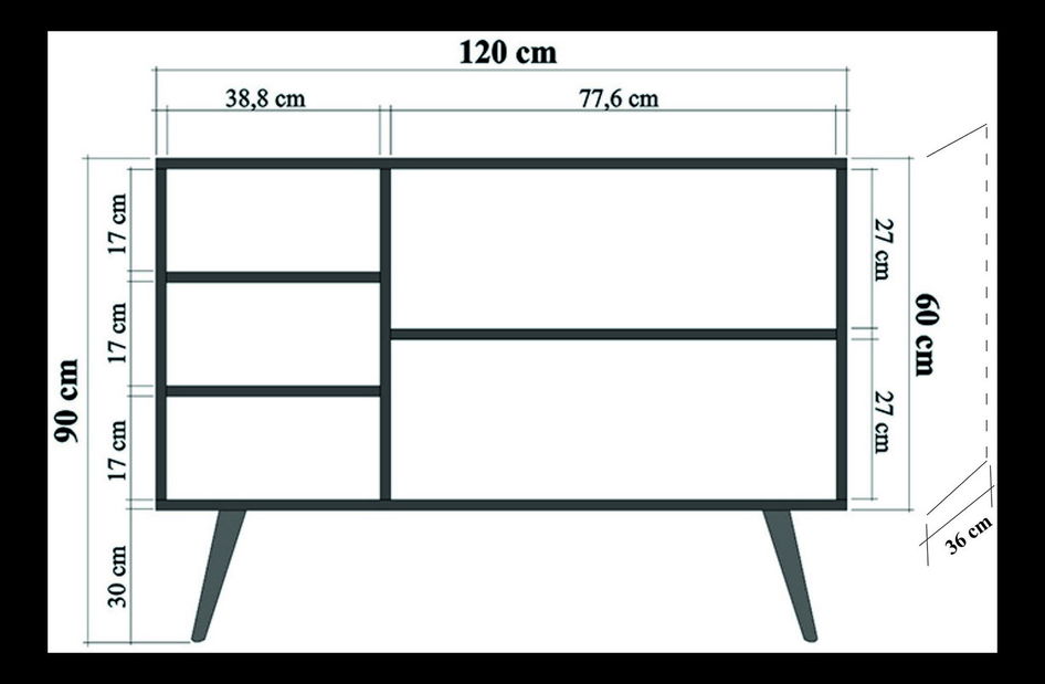 Skříňka Meghan (Dub sonoma)