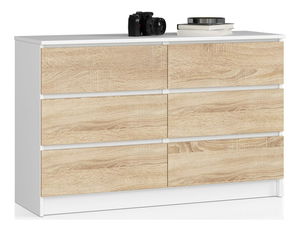 Komoda Kapil (bílá + dub sonoma)