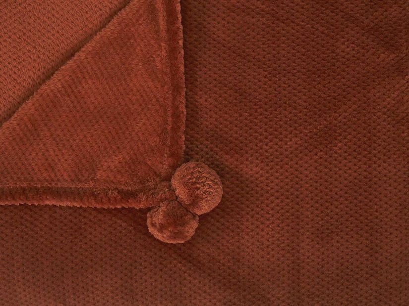 Deka 220x200 cm SALIER (polyester) (hnědá)