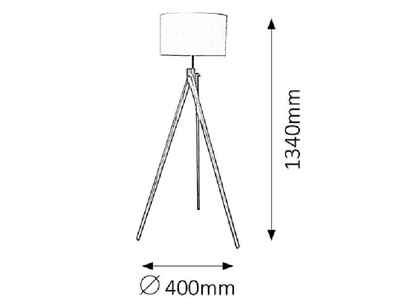 Stojanová lampa Soren 4189 (bílá + buk)