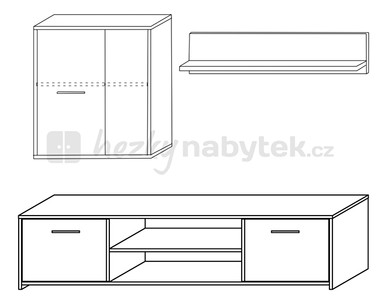 Obývací stěna NIKITA PCOM01