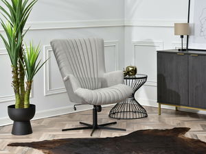 Relaxační křeslo Elesenta (světle šedá + černá)