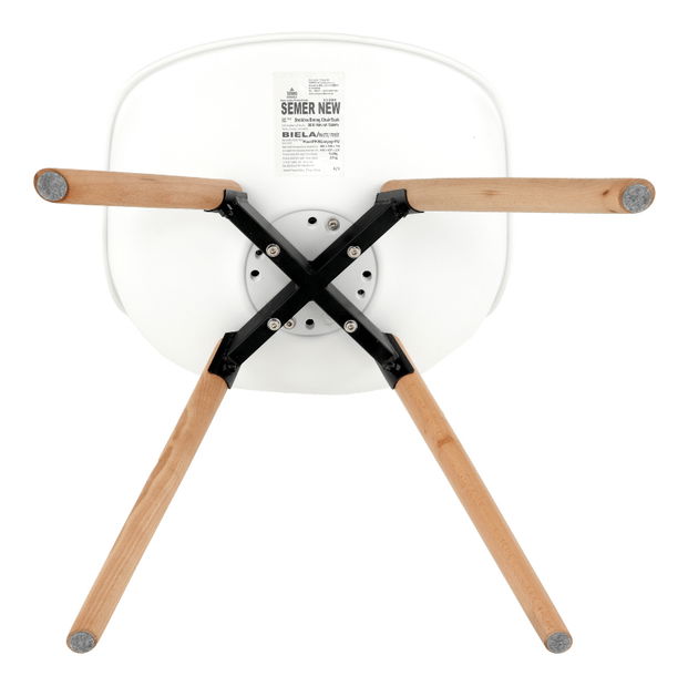 Jídelní židle Samim (bílá + buk)