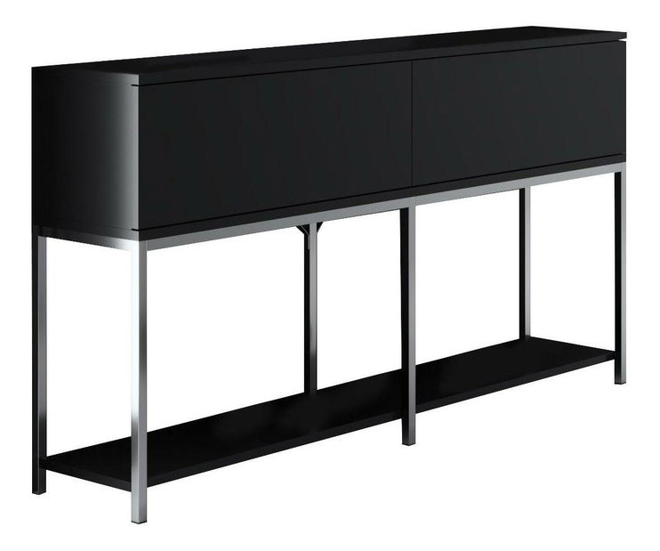 Konzolový stolek Vibubi 1 (černá + stříbrná)