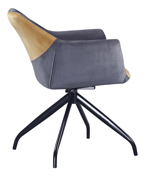 Otočné křeslo Sarkin (šedá + velbloud)