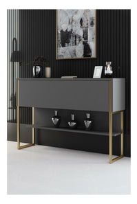 Konzolový stolek Luna 4 (zlatá + antracit) *bazar