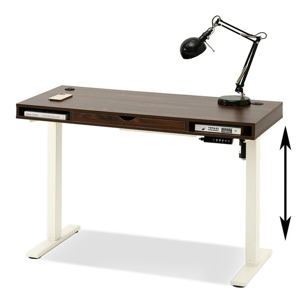 PC stolek Osto 120 (ořech + krémová)