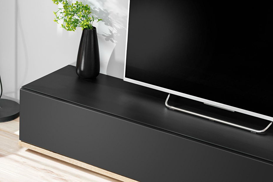 Obývací stěna Salk (dub ribbeck + černá) 