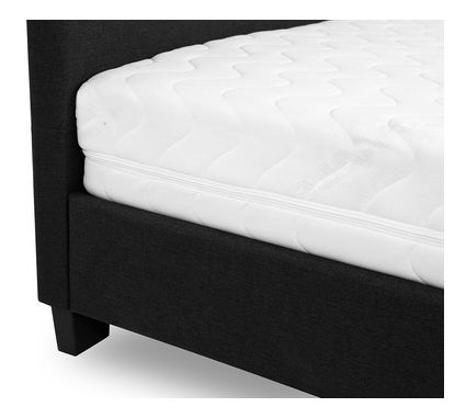 Manželská postel 180 cm Telosa New (béžová + černá) (s roštem)