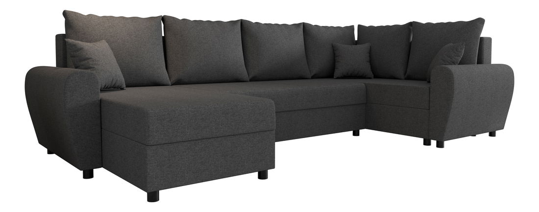 Rohová sedačka ve tvaru U Fleur Long (tmavě šedá) (P)