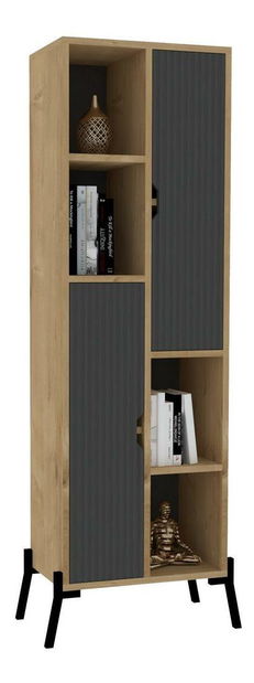 Regál Nasili (dub safírový + antracit)