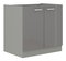 Dolní kuchyňská skříňka pod dřez Milo 80 ZL 2F BB (šedá + šedý lesk)