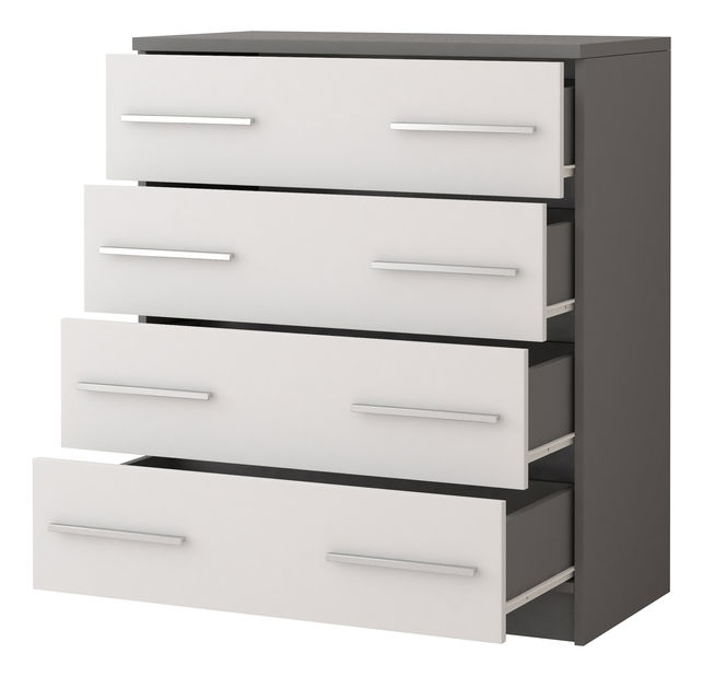 Komoda Oleg II (bílá + šedá)