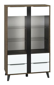 Vitrína Bari 05 (Dub monastery + Alpská bílá + Lesk černý)