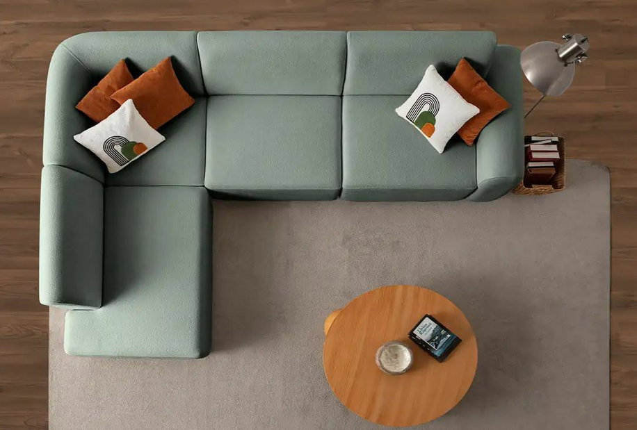 Rohová sedačka Slota (zelená) (L)